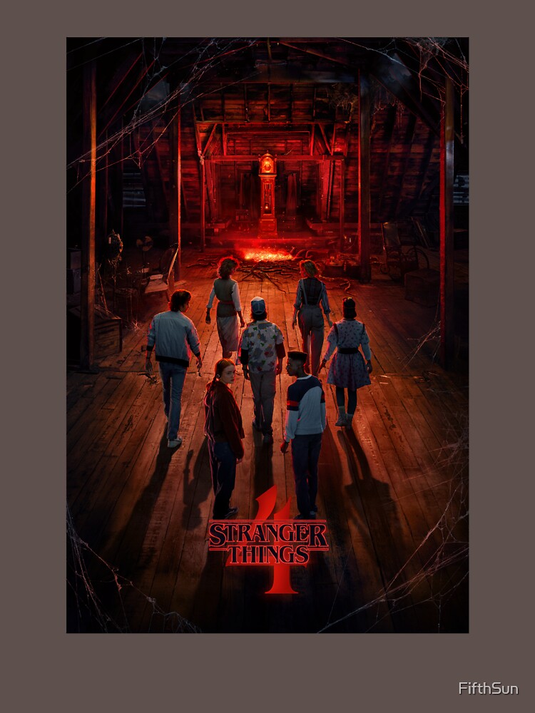 Disover Stranger Things 4 Group Grandfather Clock Poster | Essential T-Shirt 