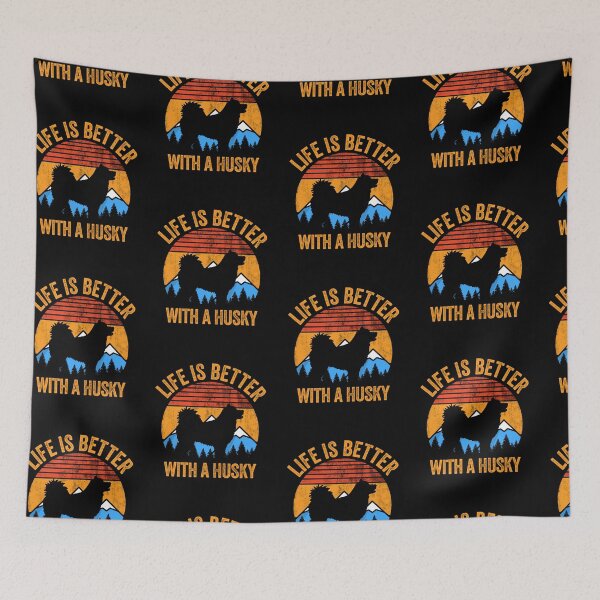 Item preview, Life Is Better With A Husky Vintage Distressed Dog Gift  designed and sold by Guarddogdrive.
