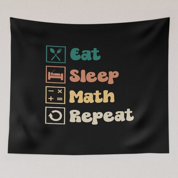 Item preview, Eat Sleep Math Repeat Vintage designed and sold by Ela-Designer.
