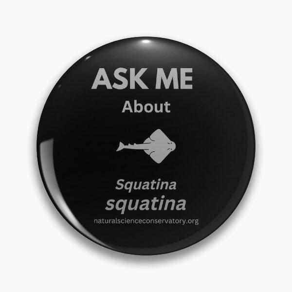 Item preview, Ask Me About Squatina squatina (Angelshark) designed and sold by Discovered.