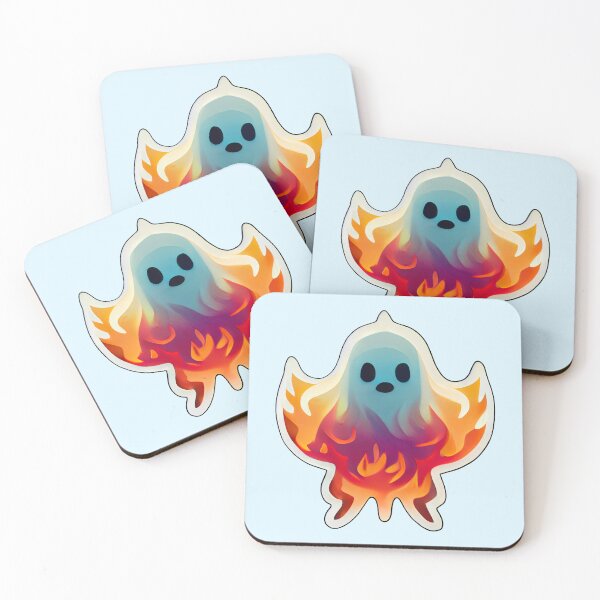 Item preview, Flaming phoenix Ghostie designed and sold by TheFoxyWolfShop.