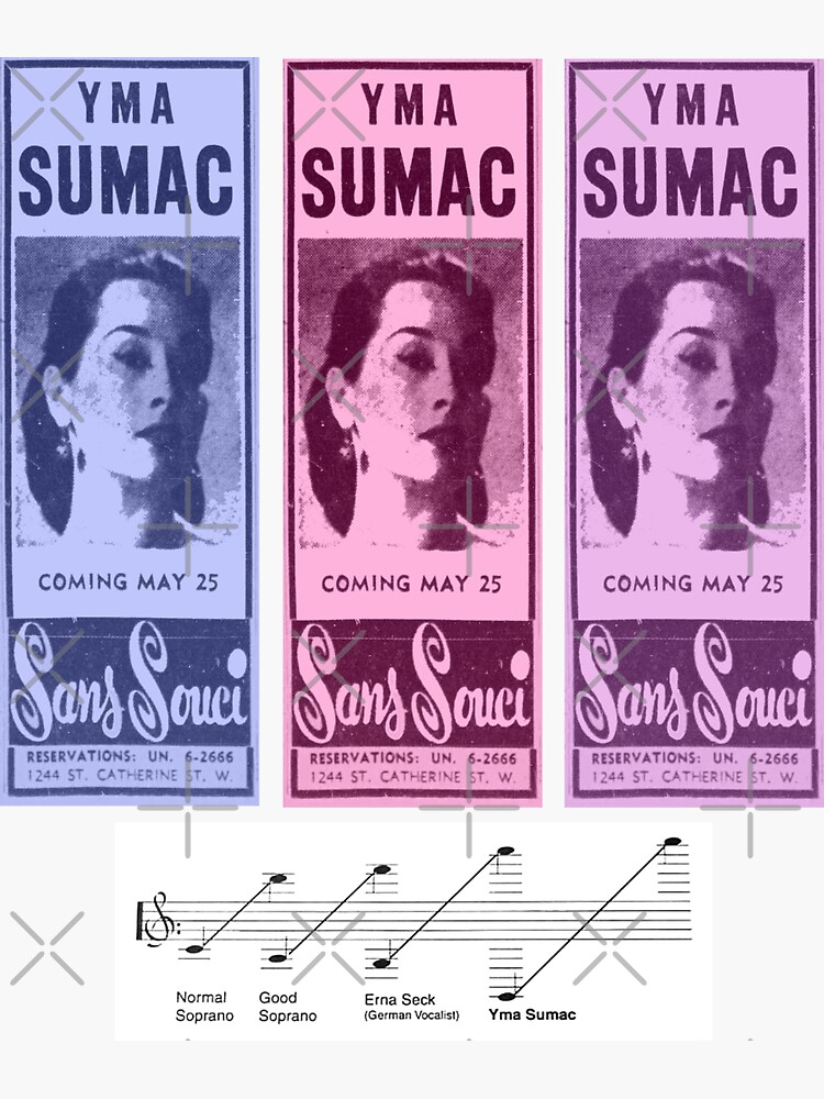 "Yma Sumac Singer Yma Sumac" Sticker for Sale by PositiveEdge Redbubble