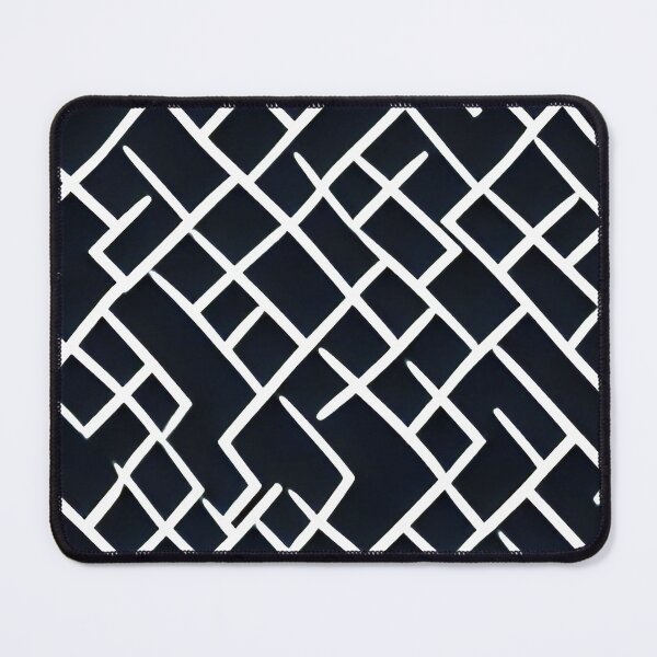 Item preview, White Chaotic Lines on a Black Background designed and sold by NECHSTORE.