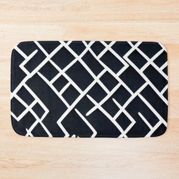Item preview, White Chaotic Lines on a Black Background designed and sold by NECHSTORE.