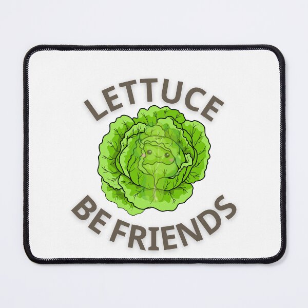 Item preview, LETTUCE BE FRIENDS LETTUCE BE HAPPY edge tshirt sticker vegan vegetarian funny vegan eat plants vegan joke designed and sold by abdmrf.