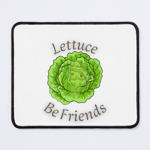 Item preview, LETTUCE BE FRIENDS LETTUCE BE HAPPY edge tshirt sticker vegan vegetarian funny vegan eat plants vegan joke designed and sold by abdmrf.