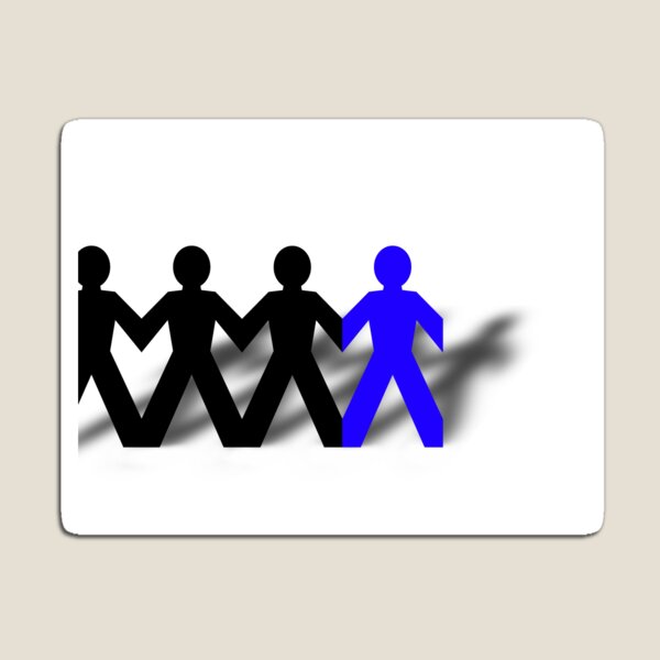 Group Man Blue Magnet