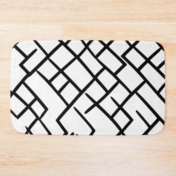 Item preview, Black Chaotic Squiggly Lines on a White Background designed and sold by NECHSTORE.