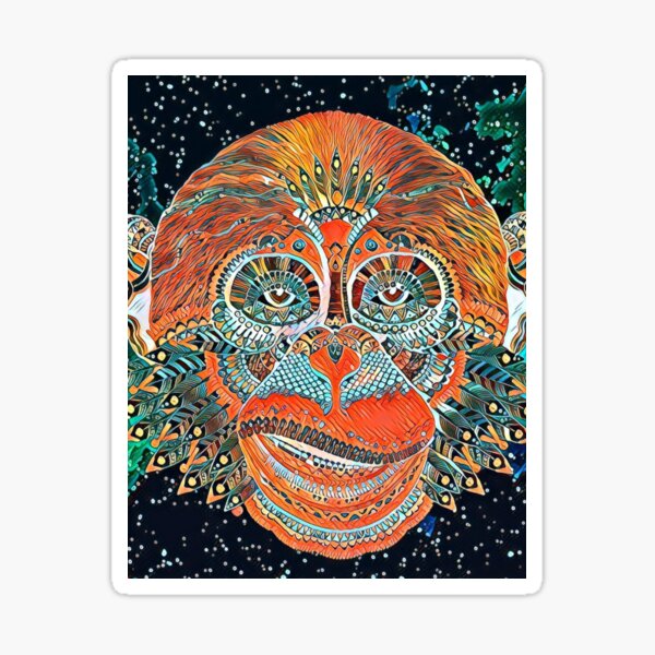 "different color monkey face" Sticker for Sale by Grenbubble98 | Redbubble
