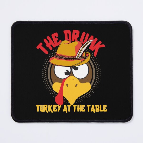 Item preview, The drunk turkey at the table, funny family matching turkey design for thanksgiving dinner designed and sold by reka88.
