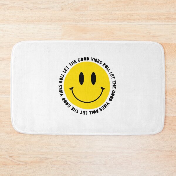 Item preview, Let the Good Vibes Roll, Vintage Retro Smiley Face designed and sold by Kendyl Stewart.