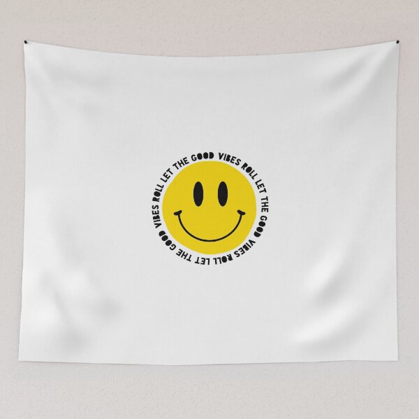 Item preview, Let the Good Vibes Roll, Vintage Retro Smiley Face designed and sold by Kendyl Stewart.