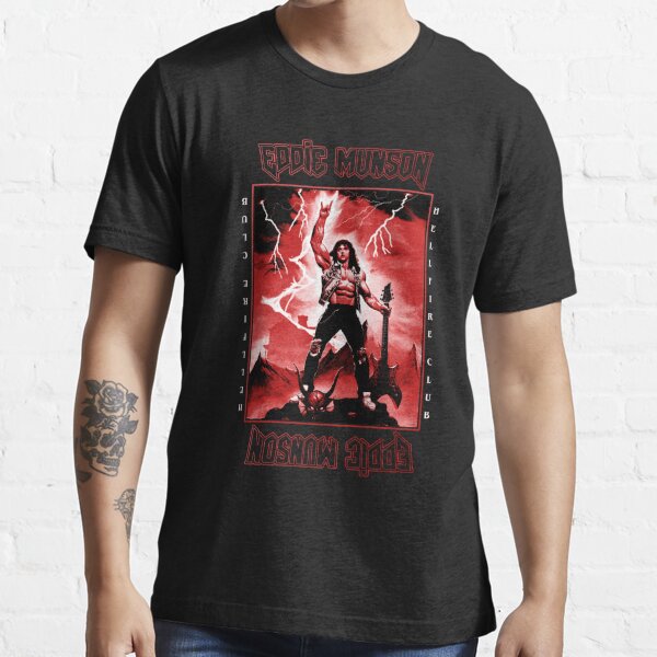 Eddie Munson Hellfire Club Guitar Power Stranger Things 4 Kids T-shirt –  Kuzi Tees