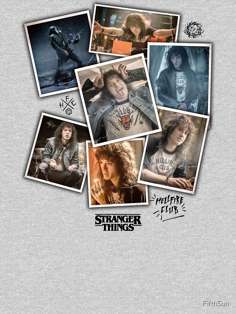 Stranger Things 4 Eddie Munson Scrapbook Photos | Pullover Hoodie