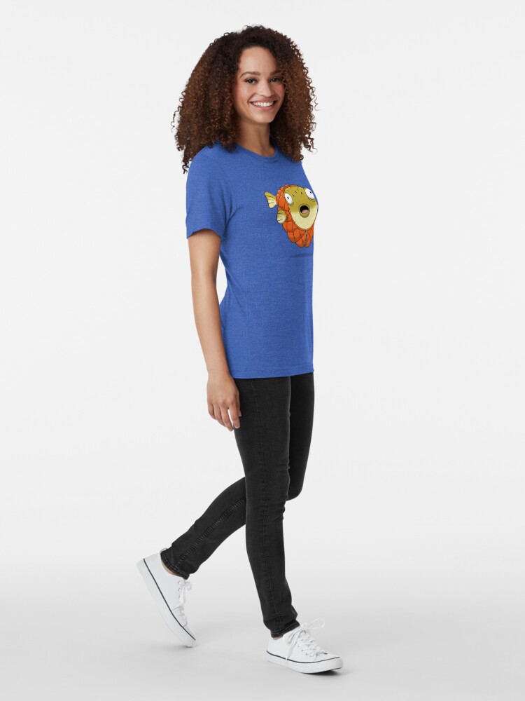 Alternate view of Puffer fish Tri-blend T-Shirt