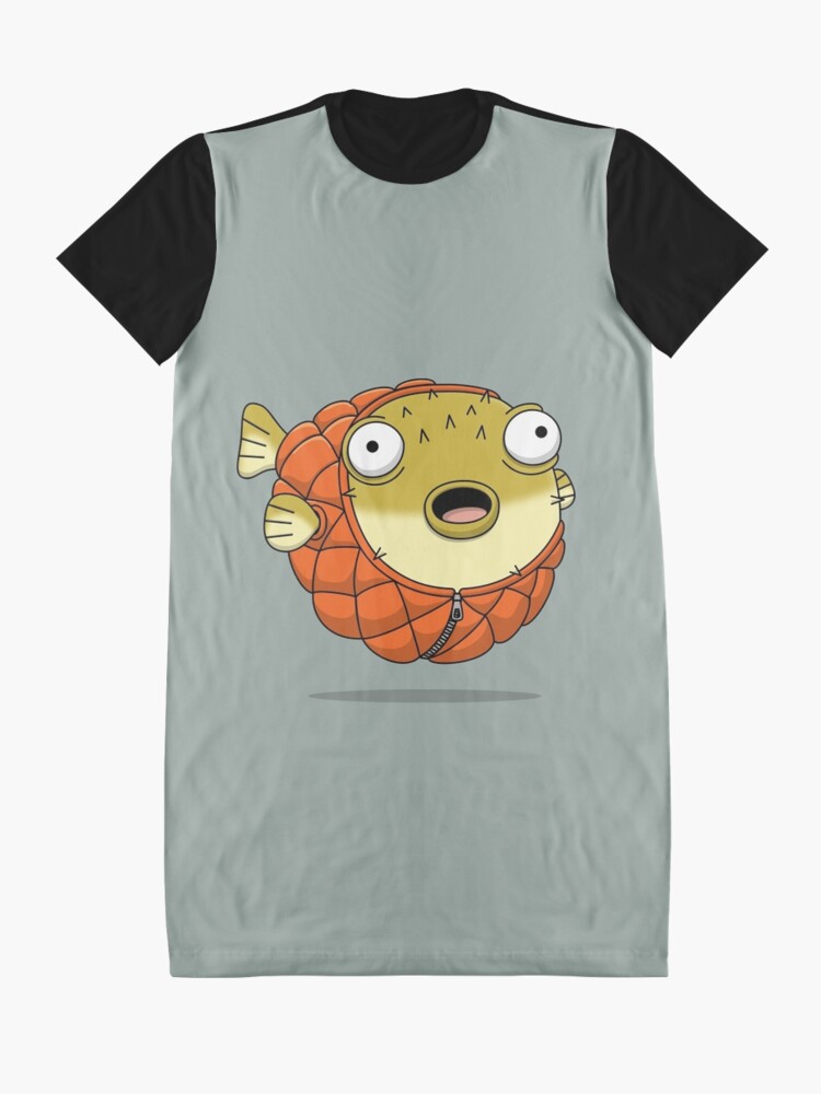 Alternate view of Puffer fish Graphic T-Shirt Dress