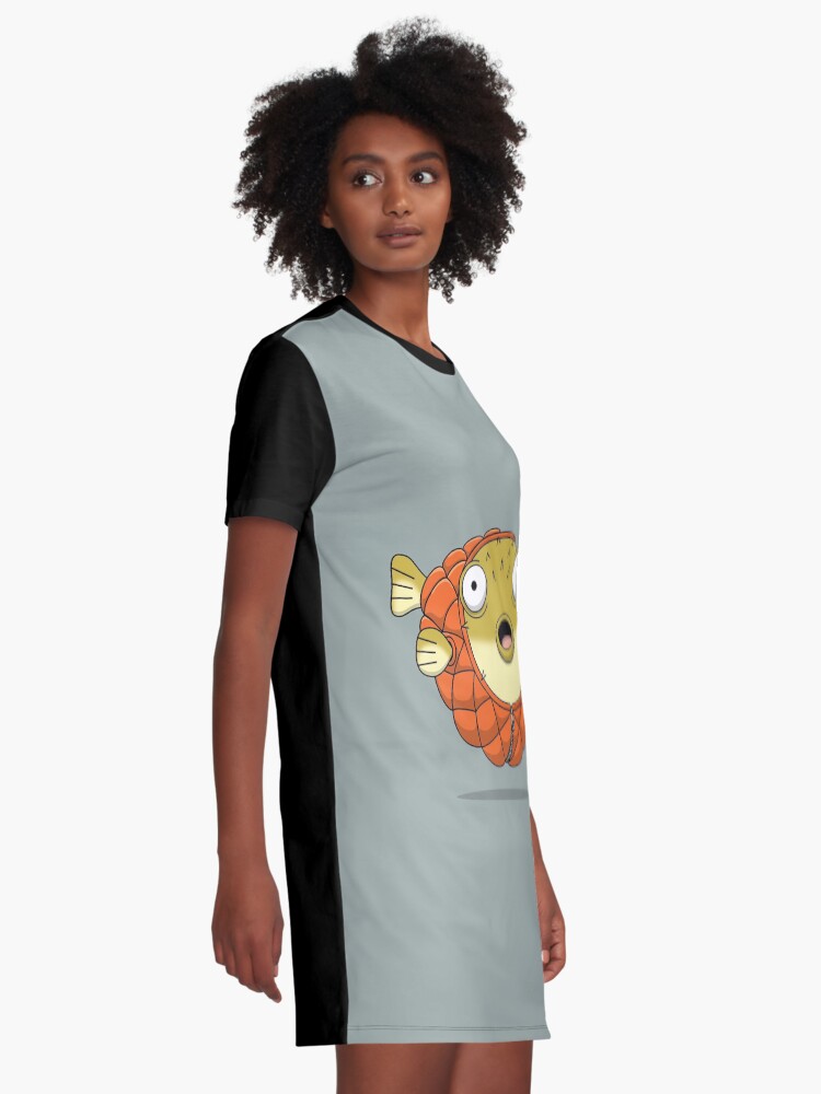 Alternate view of Puffer fish Graphic T-Shirt Dress