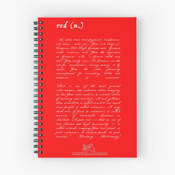 Item preview, Red Color Etymology - Etymonline Online Etymology History designed and sold by Talia Felix.