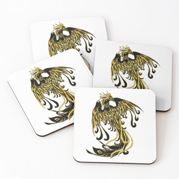 Item preview, Gold and Black Phoenix Rising from the Ashes designed and sold by LaRoach Digital Arts.