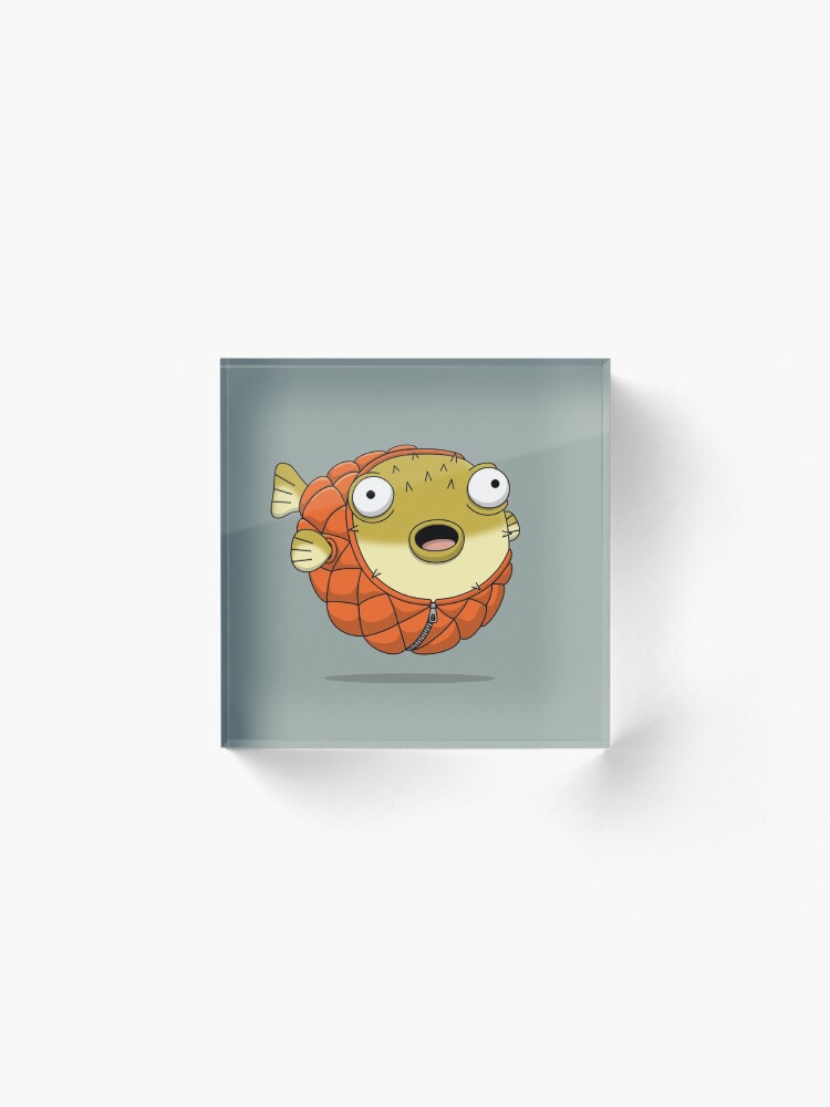 Alternate view of Puffer fish Acrylic Block