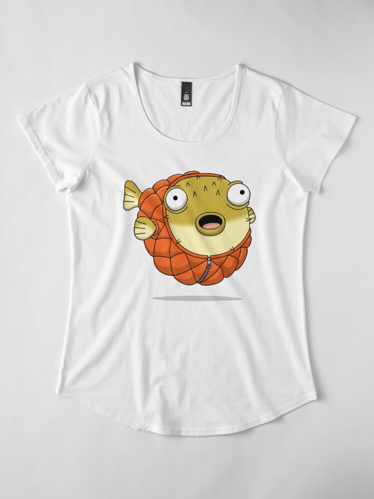 Alternate view of Puffer fish Premium Scoop T-Shirt