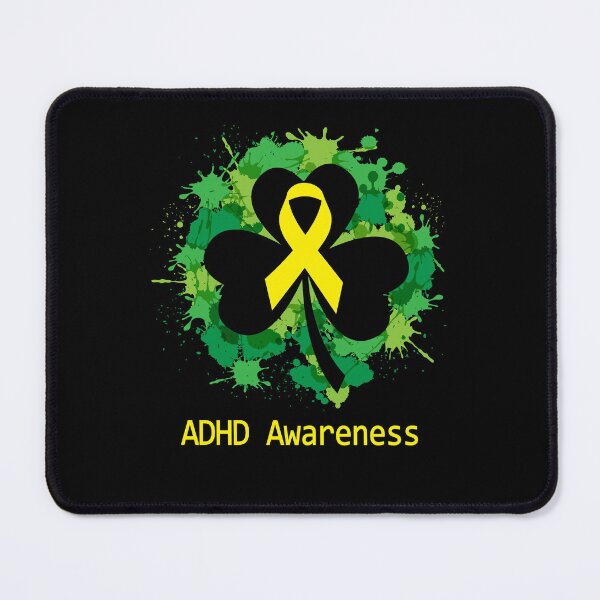Item preview, ADHD Awareness Clover Ribbon Happy Patricks Day Support ADHD Warrior Gifts designed and sold by Tammyilaria.