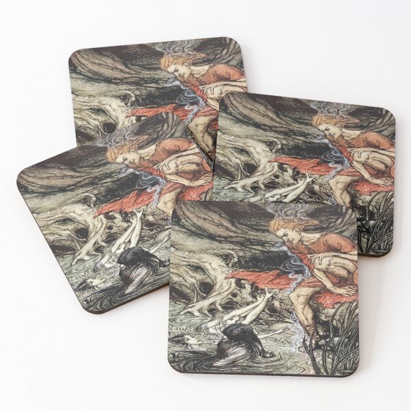 Item preview, Rhinegold and the Valkyrie - vintage illustration by Arthur Rackham designed and sold by beoverpowered.