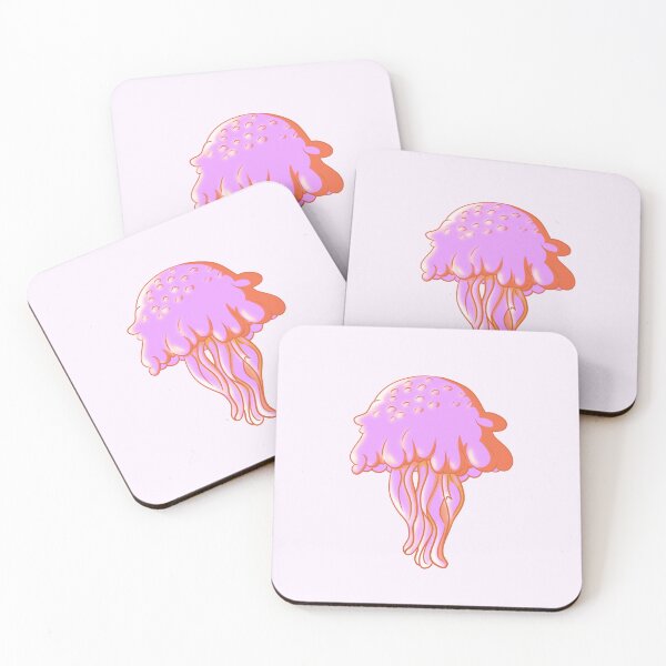 Item preview, Pink and Tangerine Jellyfish designed and sold by TheFoxyWolfShop.