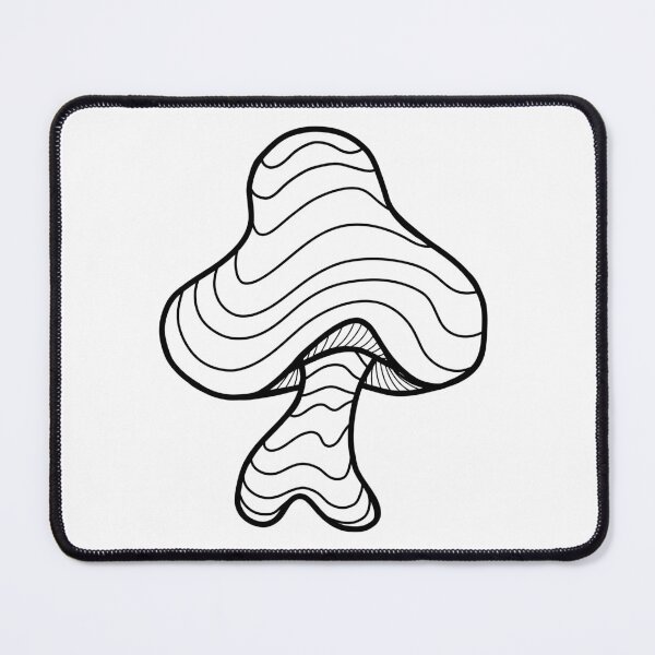 Item preview, The Perfect Magic Mushroom: Trippy Wavy Black and White Contour Lines  designed and sold by Ciara Shortall.