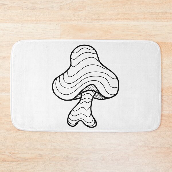 Item preview, The Perfect Magic Mushroom: Trippy Wavy Black and White Contour Lines  designed and sold by Ciara Shortall.