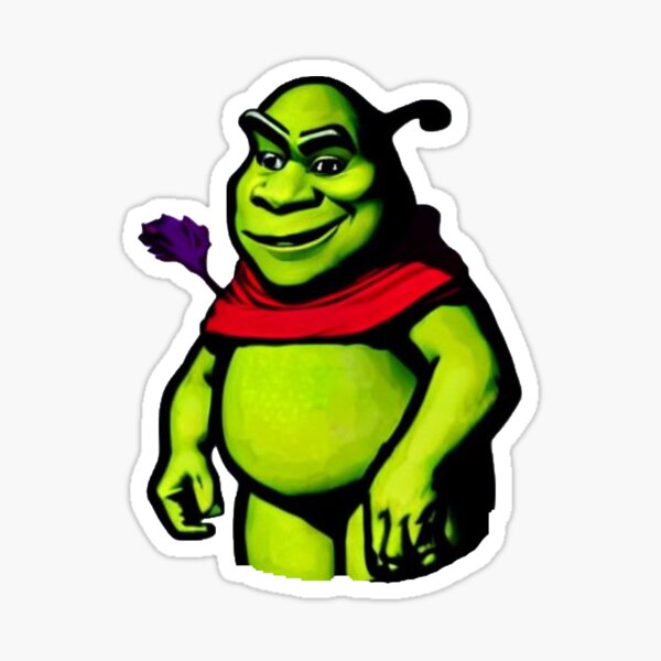 Funny Shrek Green M&M Waterproof Sticker 