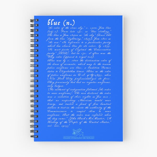 Item preview, Blue Color Etymology - Etymonline Online Etymology History designed and sold by Talia Felix.