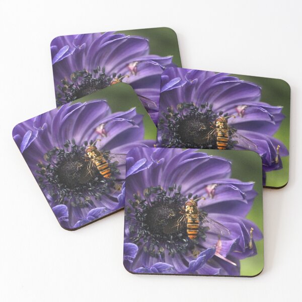 Item preview, Hoverfly on Poppy Anemone designed and sold by cuprum.