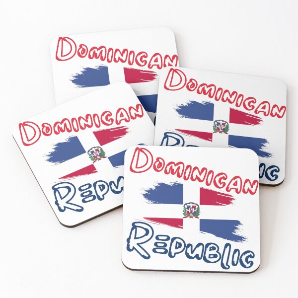 Item preview, Dominican Republic Flag with Red and Blue Letters designed and sold by taniastyle.