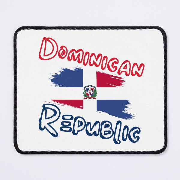 Item preview, Dominican Republic Flag with Red and Blue Letters designed and sold by taniastyle.
