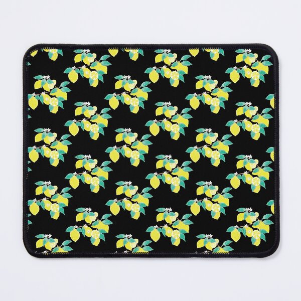 Item preview, Lemon pattern on black designed and sold by iCraftCafe.