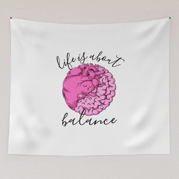 Item preview, Life Is All About Balance, Brain Heart Love designed and sold by InnaPo ⭐⭐⭐⭐⭐.