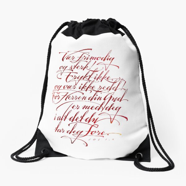 Vær frimodig og sterk Drawstring Bag