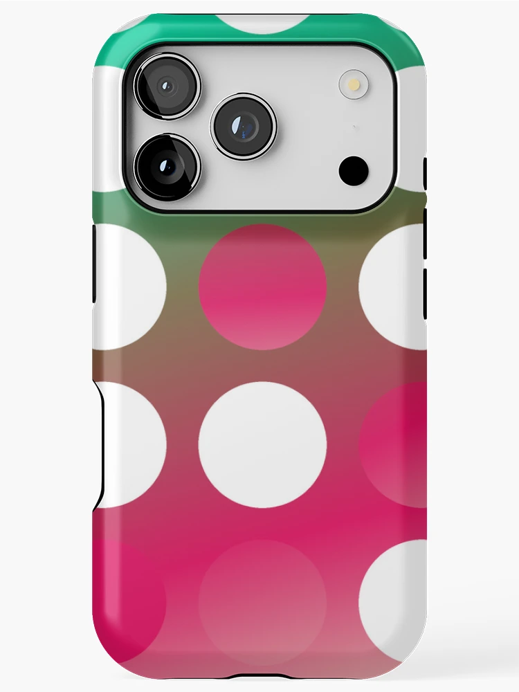 Thumbnail 1 of 4, iPhone Case, Circle Raspberry print designed and sold by TechsQuickArt.