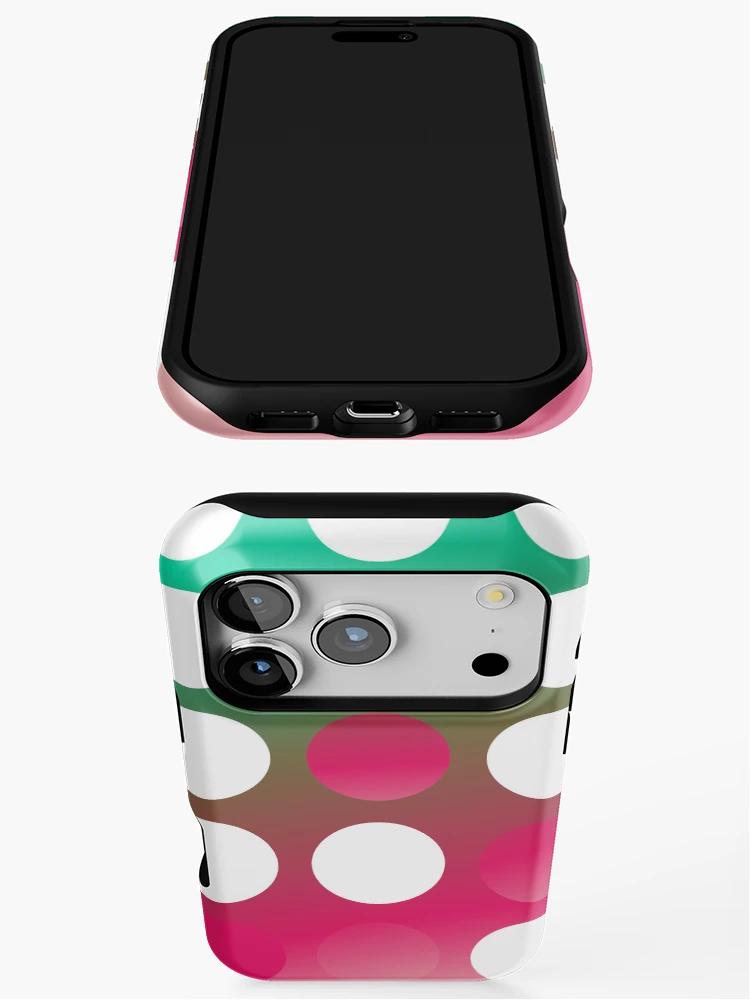 Thumbnail 3 of 4, iPhone Case, Circle Raspberry print designed and sold by TechsQuickArt.