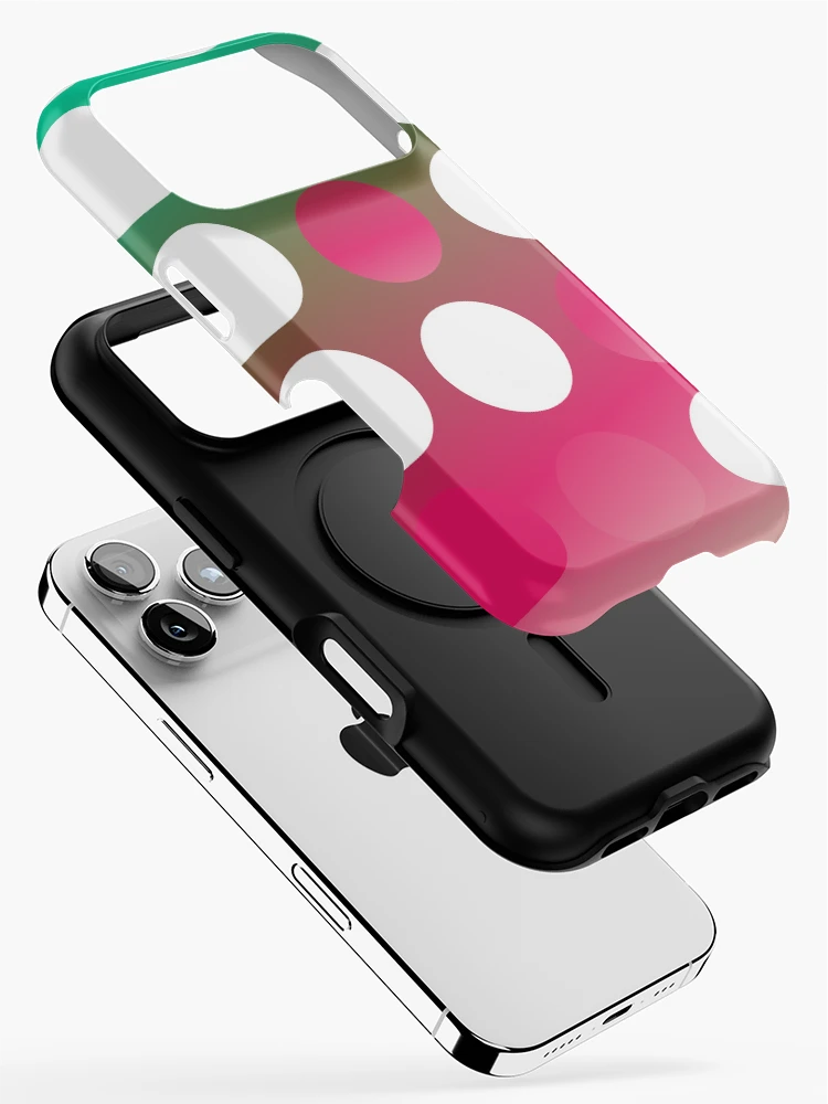 Thumbnail 2 of 4, iPhone Case, Circle Raspberry print designed and sold by TechsQuickArt.