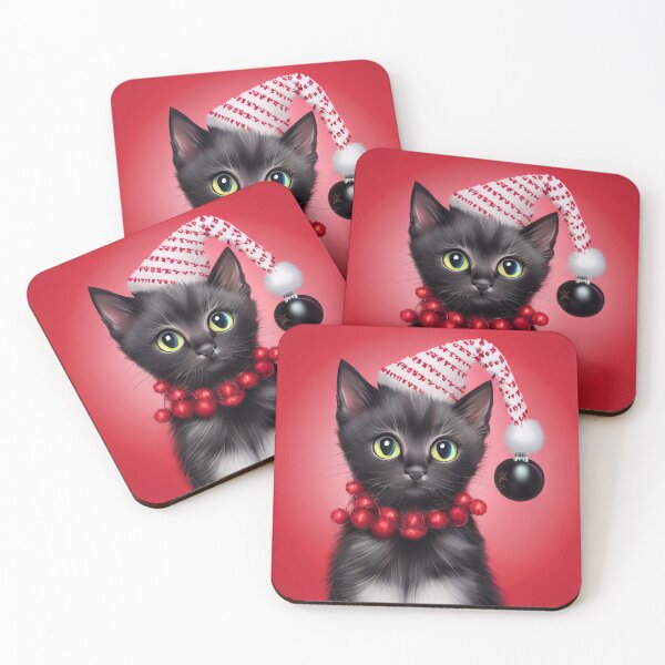 Item preview, Christmas Black Kitten - Perfect For Animal Lovers designed and sold by ChristmaSpecial.