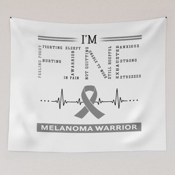 Item preview, I'm Fine Melanoma Warrior Support Melanoma Awareness Gifts designed and sold by rechardtee.