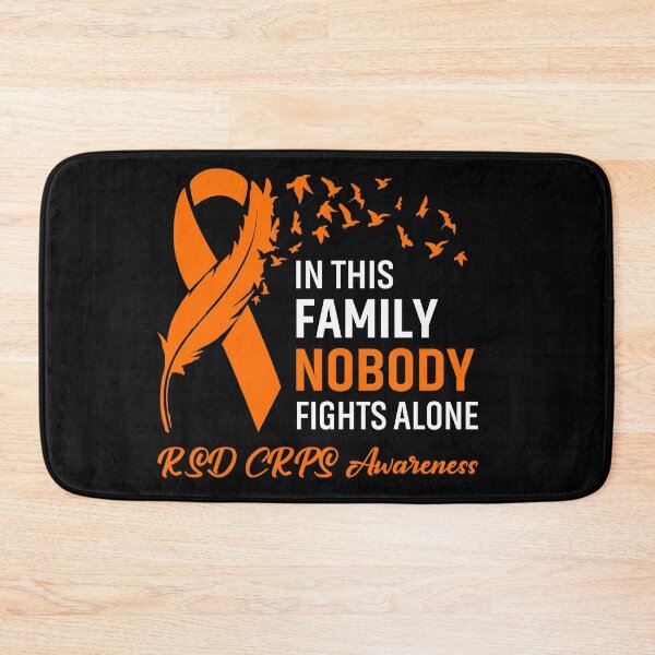 Item preview, In This Family Nobody Fights Alone RSD CRPS Awareness Feather Ribbon designed and sold by frechettee.