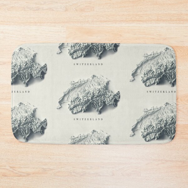 Item preview, Switzerland Shaded Relief Map 3D digitally-rendered designed and sold by ThinkAboutMaps.