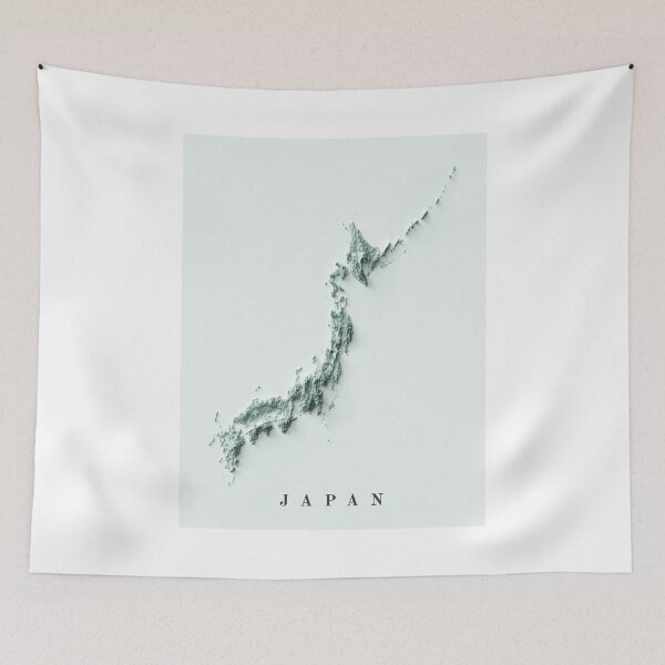Item preview, Relief Map of Japan 3D digitally-rendered designed and sold by ThinkAboutMaps.