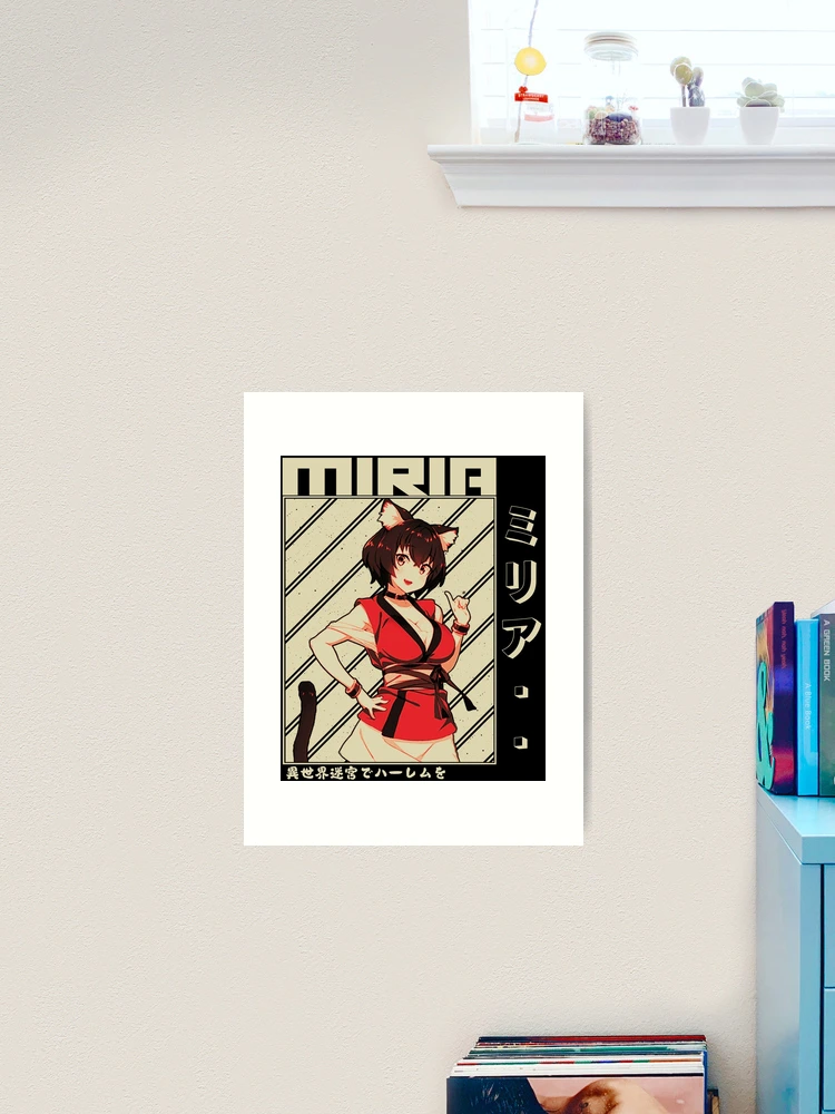 Miria ミリア | Isekai Meikyuu De Harem Wo | Art Print