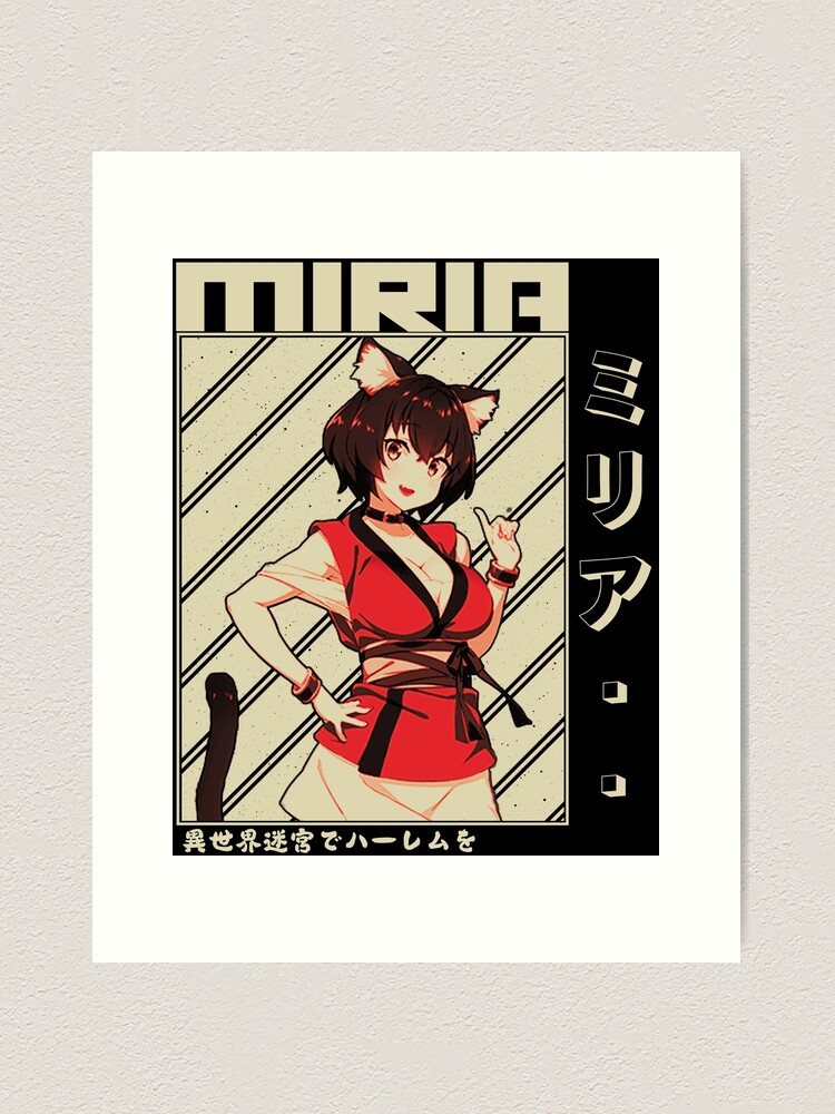 Miria ミリア | Isekai Meikyuu De Harem Wo | Art Print