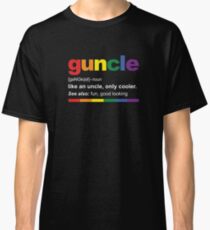 Guncle Definition Funny Gift for Gay Uncle Classic T-Shirt