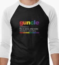 Guncle Definition Funny Gift for Gay Uncle Men's Baseball ¾ T-Shirt